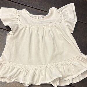 Tartine et Chocolat Cream Ruffled Blouse